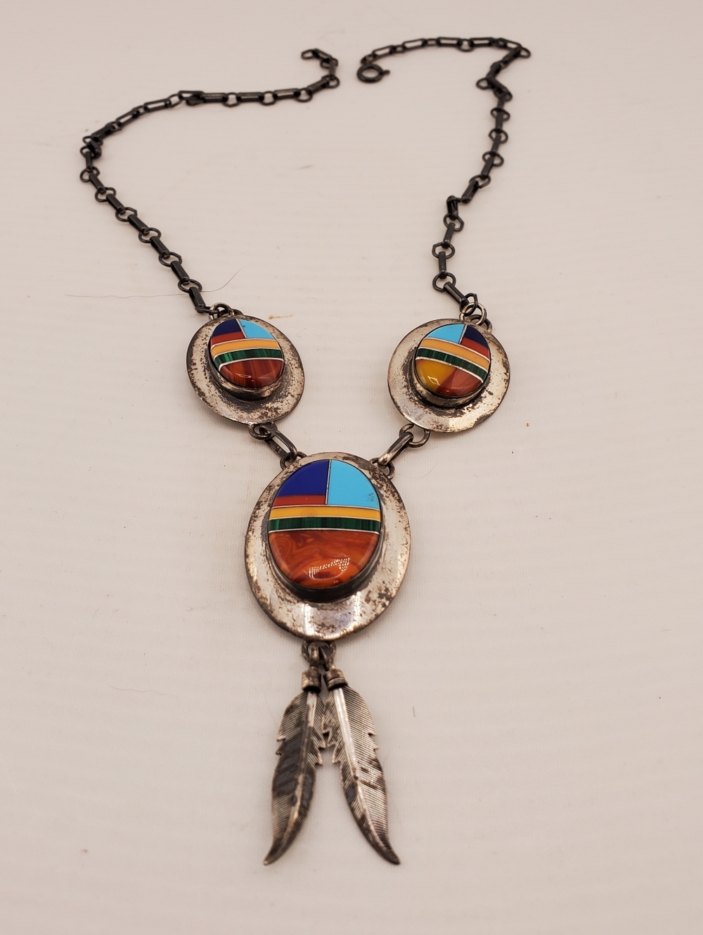 Navajo Sterling Multi-stone Necklace